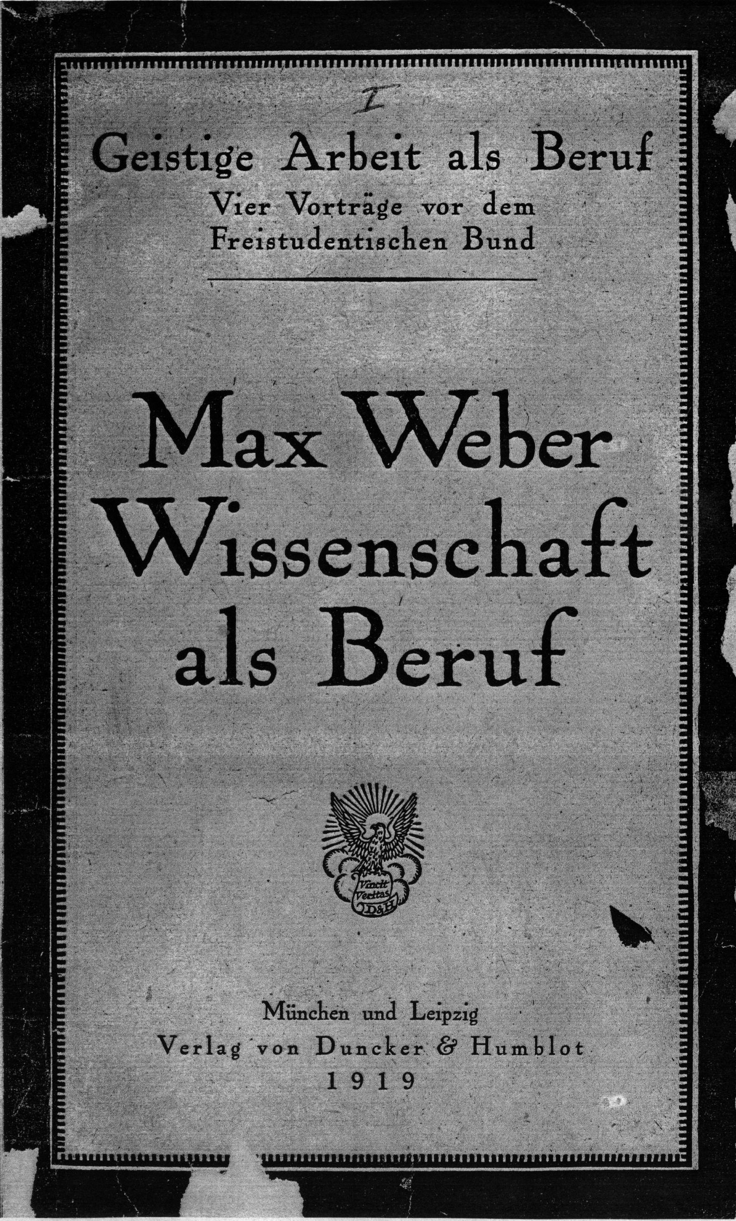Wissenschaft als Beruf